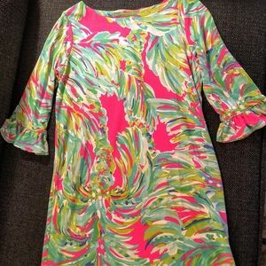Lilly Pulitzer UPF 50+ Sophie Ruffle Girls Dress..